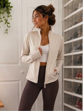 Full Zip Athletic Jacket XS | Slim Fit Track Yoga Lightweight